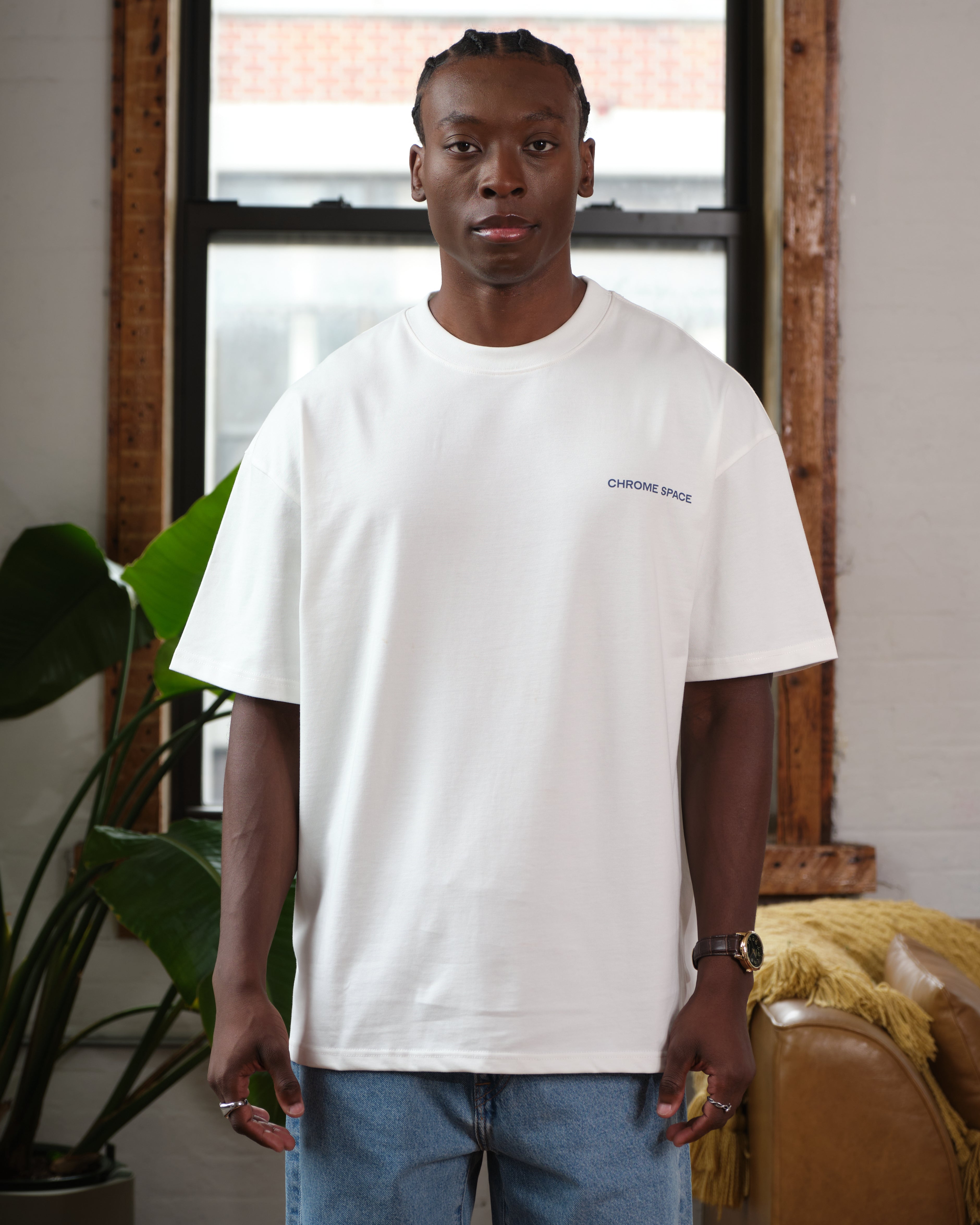 CS box t-shirt white/nickel