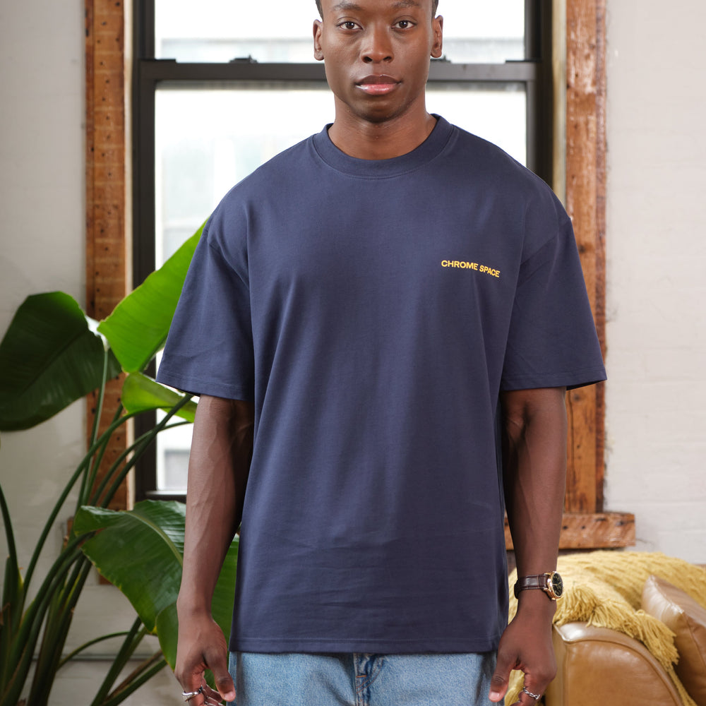 
                  
                    CS box t-shirt navy/gold
                  
                