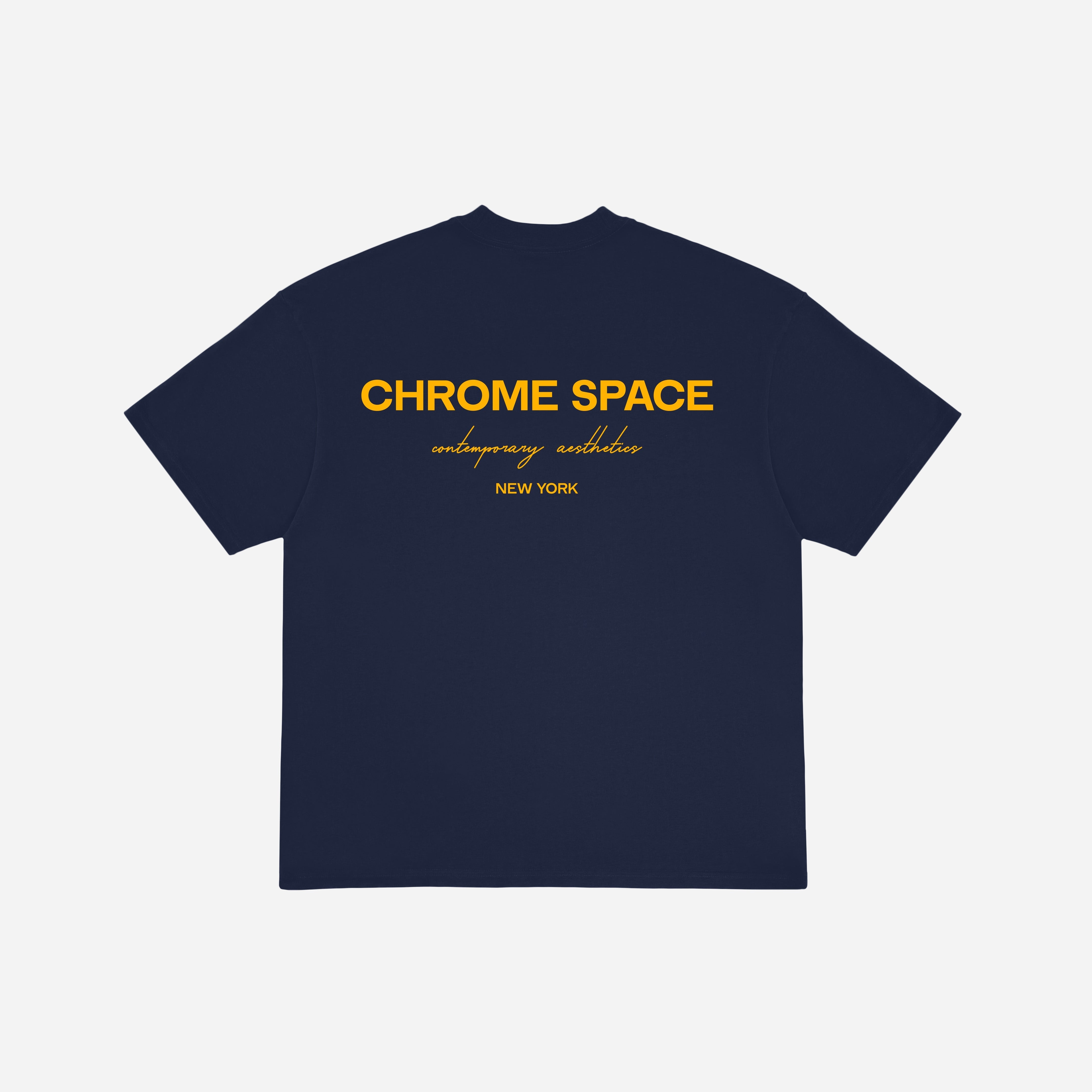 CS box t-shirt navy/gold