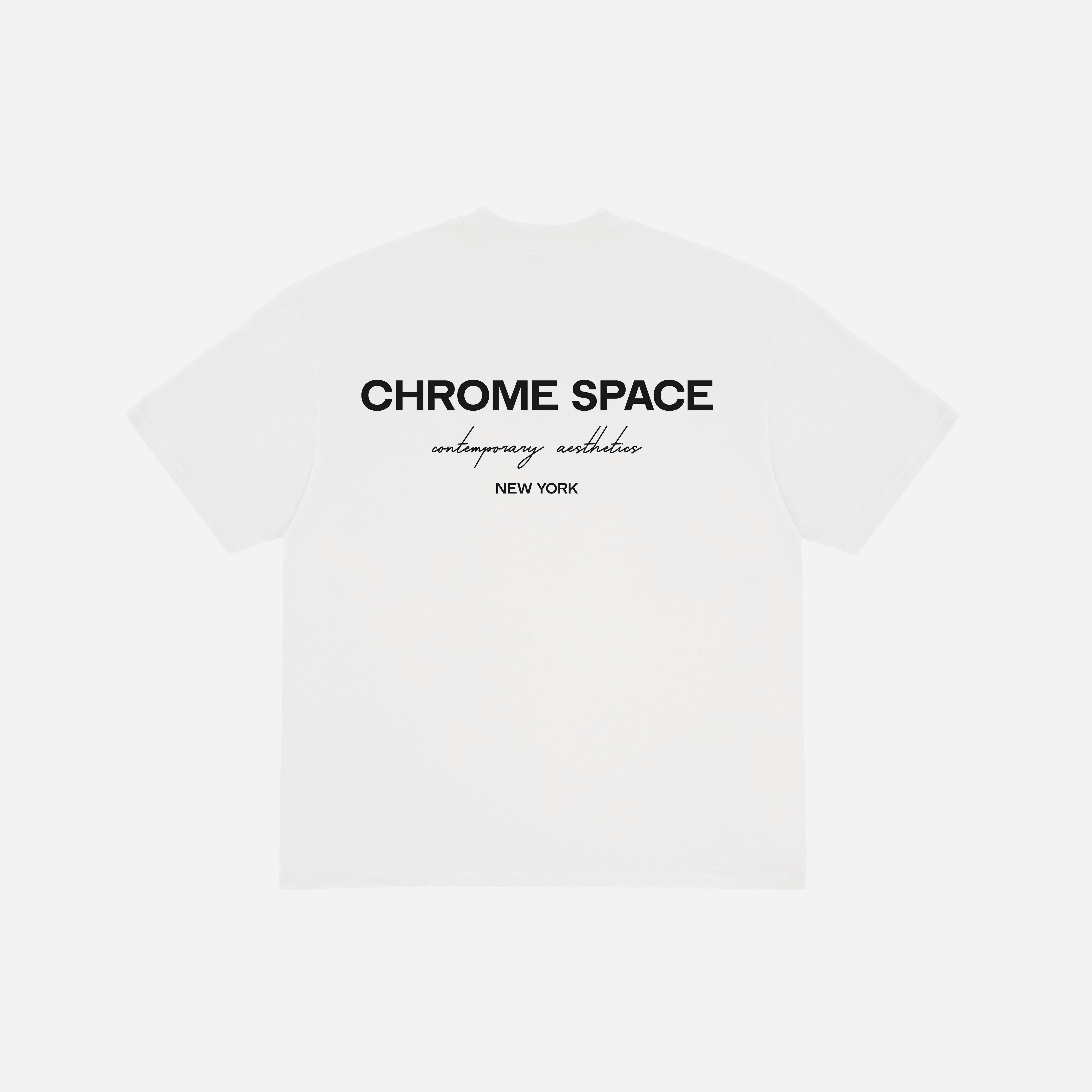 CS box t-shirt flat white
